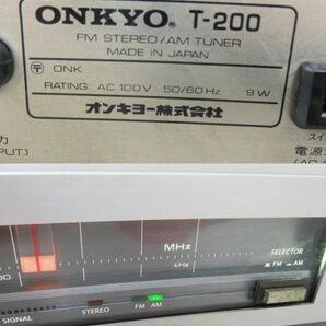 A049★ONKYO オンキョー T-200 FM/AM ステレオチューナー オーディオ機器 現状品★03の画像8