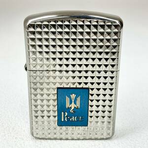 【ZIPPO】ジッポー THE PEACE DESIGN ザ・ピース・デザインキャンペーン ダイヤカット アーマー 懸賞品 稀少 中古 現状品 2007年製