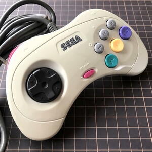 【 動作確認済 】復刻版 SEGA SATURN セガサターン / コントロールパッド コントローラ / ミストグレー ホワイト / USB / ISS-5001-01