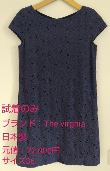 The virgnia ワンピース ネイビー