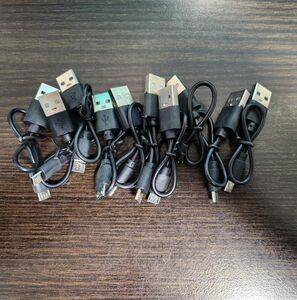 microUSB ケーブル 20cm ～ 30cm 程度 未チェック ジャンク USB まとめ売り 10本