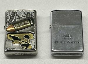 T5　ZIPPO ライター　ルパン三世　フィリップモリス　オイルライター　ジッポ　中古　経年保管品　ジャンク