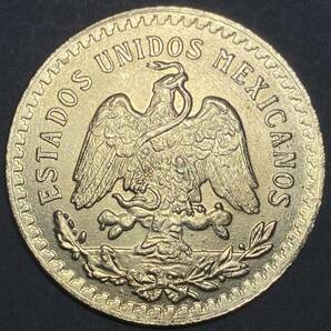 メキシコ古銭 50ペソ金貨 約19.42g大型 独立100周年 女神立像 1921年銘 古銭硬貨貨幣 レア記念 メダル コイン の画像2