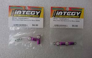 INTEGY T3236PURPLE Alloy 4mm Ball End (2) for Revo MSR6 2個セット