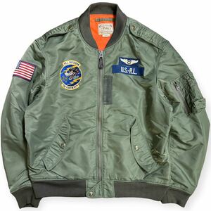 定価7.5万 極美品 POLO Ralph Lauren L-2 FLIGHT JK LINED-BOMBER ラルフローレン ビンテージ加工 フライトジャケット ボンバージャケット