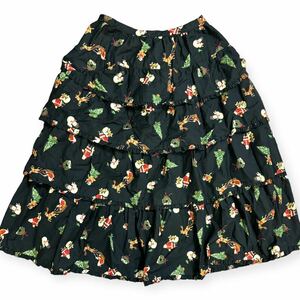 PINK HOUSE step . pico frill tia-do skirt Santa Claus black 