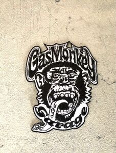 Gas Monkey Garage（ガスモンキーガレージ）ワッペン ブラック/ホワイト 黒 白 新品 刺繍