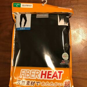 しまむら　CLOSSI FIBER HEAT ロングタイツ　前開き　Lサイズ