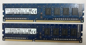 SK HYNIX 1Rx8 PC3-12800U 4GB 2枚組 1セット 8GB DDR3 デスクトップ用 メモリ DDR3-1600 4GB 2枚で 8GB DDR3 DESKTOP RAM