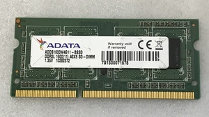 ADATA DDR3L-1600 4GB DDR3L ノートパソコン用メモリ PC3L-12800S 4GB 204ピン DDR3L LAPTOP RAM 中古 動作確認済み