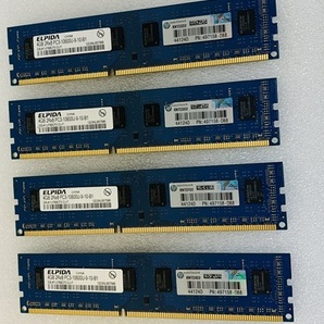ELPIDA 2RX8 PC3-10600U 16GB 4GB 4枚で 16GB DDR3 デスクトップ用メモリ DDR3-1333 4GB 4枚 16GB 240ピン ECC無し DDR3 DESKTOP RAMの画像1