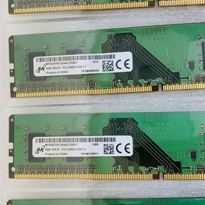 MICRON 1Rx16 PC4-2666V 4GB 4枚組 1セット 16GB DDR4 デスクトップ用メモリ 288ピン ECC無し DDR4- PC4-21300 4GB 4枚 16GB DDR4 RAMの画像2