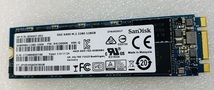 M.2 SSD128GB SANDISK X400 M.2 SATA SSD128GB MGF 2280 中古 動作確認済み_画像1