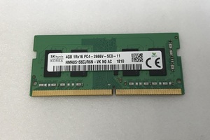 SK HYNIX PC4-2666V 4GB DDR4 ノートパソコン用メモリ PC4-21300 4GB 260ピン 中古 動作確認済み ddr4 laptop ram