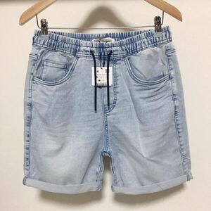 新品 柔らか素材 ZARA MAN スウェットデニム ショートパンツ 送料230円 S 30 ハーフパンツ デニム メンズ パンツ ソフトデニム ストレッチ