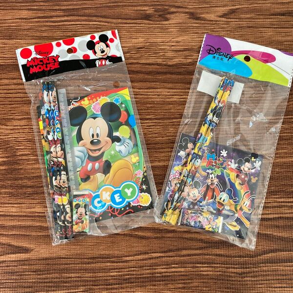 ●ミッキー ディズニー 文具 2セット(9点セット)