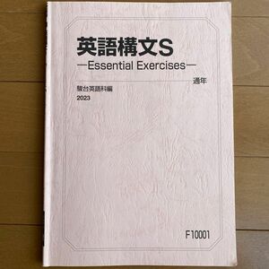 駿台 英語構文S テキスト 2023年 通年