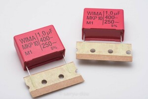 WIMA　オーディオ用フィルムコンデンサ　MKP10　1μF　400V　カットテープ　新品2個セットC