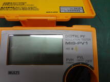 ■MULTI マルチ計測 MIS-PV1 太陽電池パネル対応 絶縁抵抗計 PVメガー 500V/1000V 中古　太陽光発電専用絶縁抵抗計【4】_画像2