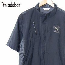 アダバットadabat■ゴアテックス ジップジャケット ポリエステル 半袖 ロゴ刺しゅう /ワールド■48■ブラック ※NK4216044_画像1