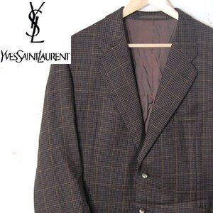 イヴサンローラン YVESSAINT LAURENT■テーラードジャケット■■ブラウン ※NK4216117