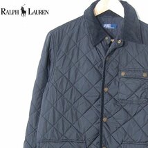 ポロ ラルフローレンPolo by Ralph Lauren■キルティングジャケット ロゴ入りスナップボタン /ナイガイ■160■ブラック ※NK4216197_画像1