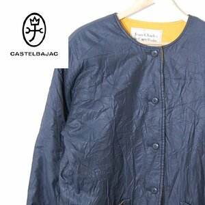 カステルバジャックJean-Charles de Castelbajac■ノーカラー ハーフコート ジャケット 魔女デザインステッチ■M■ブラック ※NK4216193