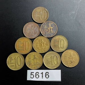 5616 韓国　10ウォン硬貨　10枚 年号無選別