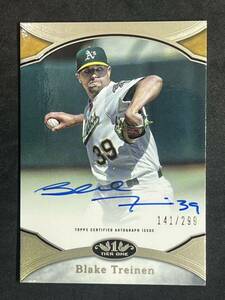 2020 Topps Tier One Blake Treinen Auto /299 ブレイク・トレイネン 直筆サイン ドジャース 大谷翔平 同僚