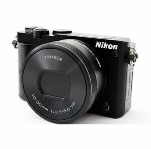 中古】ニコン Nikon J5 ブラック レンズキット SDカード付き microSDカード付き