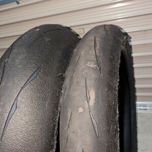 ①BRIDGESTONE R11 中古タイヤ 前後セット ST600 120/600 180/640   2022年の画像4