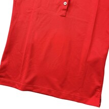 未使用級 Callaway キャロウェイ ドライ ストレッチ 半袖 ポロシャツ / M サイズ レディース 赤 花柄 ワンポイント ロゴ刺繍 ゴルフウェア_画像2
