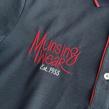 美品 Munsingwear マンシングウェア ポケット付き ドライ ストレッチ 半袖 ポロシャツ メンズ LL サイズ デサント 黒 日本製 ゴルフウェア_画像6