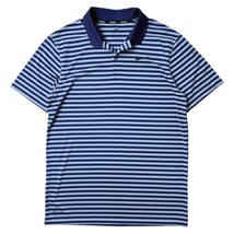 美品 NIKE GOLF ナイキ ゴルフ / DRI-FIT ストレッチ 半袖 ポロシャツ トップス / メンズ M サイズ / ブルー ボーダー柄 人気 ゴルフウェア_画像3