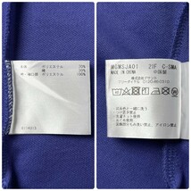 美品 Munsingwear マンシングウェア BABY PETE 鹿の子 ドライ 半袖 ポロシャツ / メンズ 3L 大きいサイズ ブルー デサント ゴルフウェア_画像10