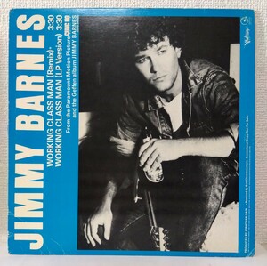 [12”]JIMMY BARNES【WORKING CLASS MAN(Remix)(LP Version)】GUNG HO ガン・ホー 映画 挿入歌 ジミー・バーンズ US プロモ 見本盤