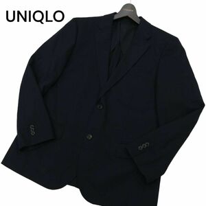 UNIQLO ユニクロ 通年 REGULAR FIT プレミアムウール★ Super110's 2B テーラード ジャケット Sz.46　メンズ ネイビー　C4T01520_2#O