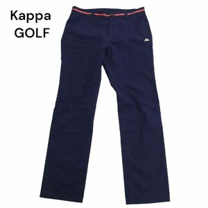 Kappa GOLF カッパ ゴルフ 通年 ロゴ刺繍★ ストレッチ スラックス パンツ Sz.M　メンズ ネイビー　C4B00961_2#R