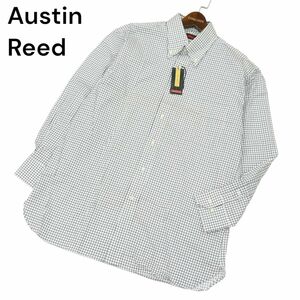 タグ付き★ Austin Reed オースチンリード 通年 長袖 ボタンダウン チェック シャツ Sz.42-84　メンズ 大きいサイズ　C4T01743_2#C