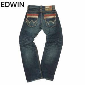 EDWIN Edwin 444XVS XV серии * USED обработка Western Denim брюки джинсы Sz.28 мужской сделано в Японии C4B01065_2#R