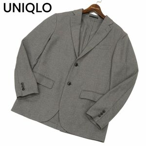 美品★ UNIQLO ユニクロ 春夏 SLIM FIT 感動ジャケット★ ウルトラライト 2B テーラード ジャケット Sz.L　メンズ グレー　C4T01768_2#M