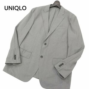 UNIQLO ユニクロ 通年 ウルトラ ライトウェイト★ 2B アンコン テーラード ジャケット Sz.XL メンズ グレー 大きいサイズ C4T01830_3#Oの画像1