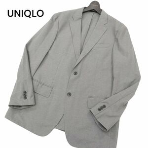 UNIQLO ユニクロ 通年 ウルトラ ライトウェイト★ 2B アンコン テーラード ジャケット Sz.XL　メンズ グレー 大きいサイズ　C4T01830_3#O