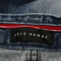 TETE HOMME テットオム 通年 USED加工★ ストレッチ スキニー デニム パンツ ジーンズ Sz.M　メンズ　C4B01111_3#R_画像8