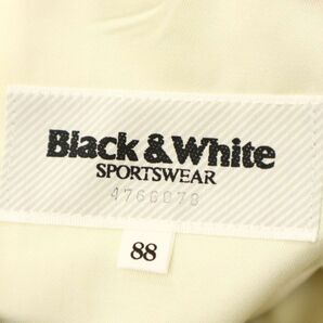 【新品 未使用】 BLACK&WHITE ブラック＆ホワイト 通年 2タック チェック スラックス パンツ Sz.88 メンズ ゴルフ 日本製 C4B01152_3#Rの画像9