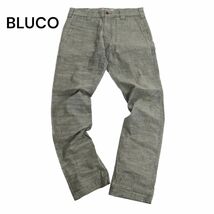 BLUCO ブルコ 通年★ ストレート スラックス ワークパンツ Sz.M　メンズ グレー　C4B01150_3#R_画像1