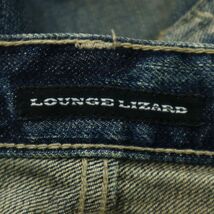 LOUNGE LIZARD ラウンジリザード ヴィンテージ加工★ ボタンフライ スキニー デニム パンツ ジーンズ Sz.4　メンズ 日本製　C4B01142_3#R_画像8