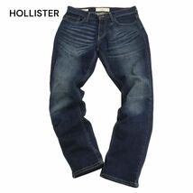 HOLLISTER ホリスター 通年 USED加工★ ストレッチ スリムストレート デニム パンツ ジーンズ Sz.29　メンズ　C4B01139_3#R_画像1