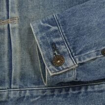 KURO クロ 通年 OIKAWA DENIM★ ダメージ加工 デニム ジャケット Gジャン Sz.S　メンズ 日本製　C4T01980_3#O_画像3