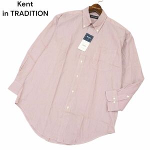 未使用★ Kent in TRADITION ケント 通年 長袖 ストライプ ボタンダウン シャツ Sz.41-82　メンズ 　C4T01742_2#C